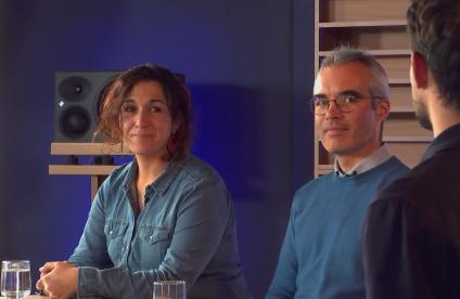 Cécile Capderrey and Gonéri Le Cozannet, coastal risk specialists at BRGM, as guests on the Science in questions programme.
