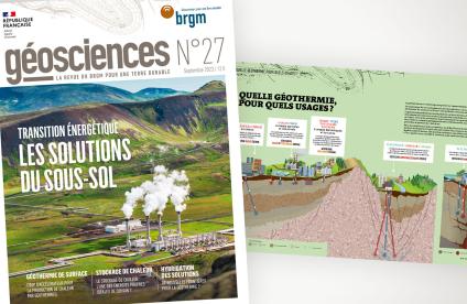 Cover and extract of Issue 27 of the Géosciences journal.