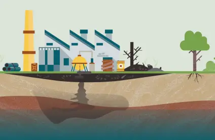 Extrait d'une des animations "Tout comprendre aux sites et sols pollués" réalisées par le BRGM avec le ministère en charge de l'environnement.