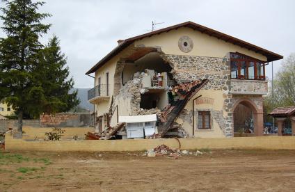 Example of damage - L'Aquila earthquake, Italy