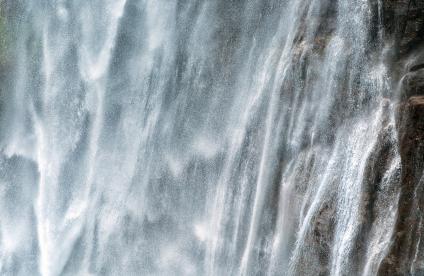 Close-up view of a waterfall, Italy