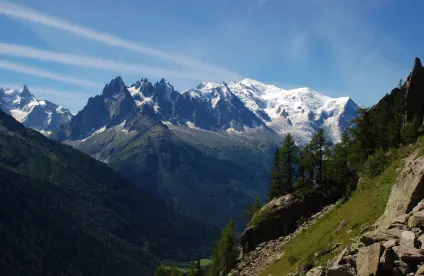 Les aiguilles de Chamonix et le Mont-Blanc, Haute-Savoie