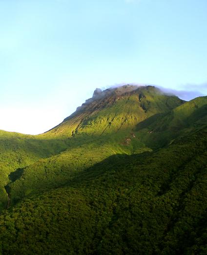 La Soufrière volcano in Guadeloupe 