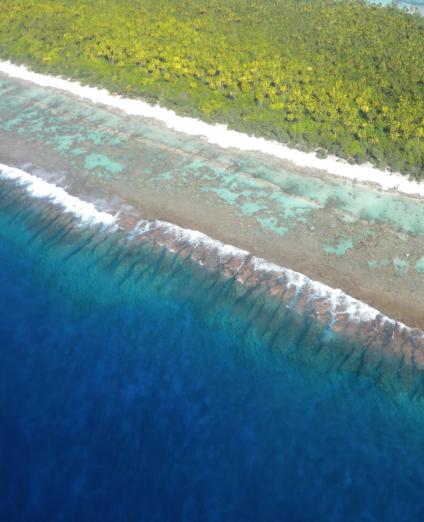 The Tetiaroa fringing reef, French Polynesia