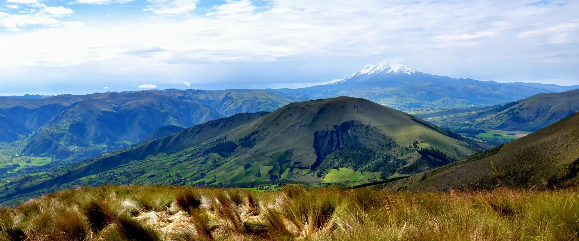 Panorama from the slopes of the Imbabura volcano