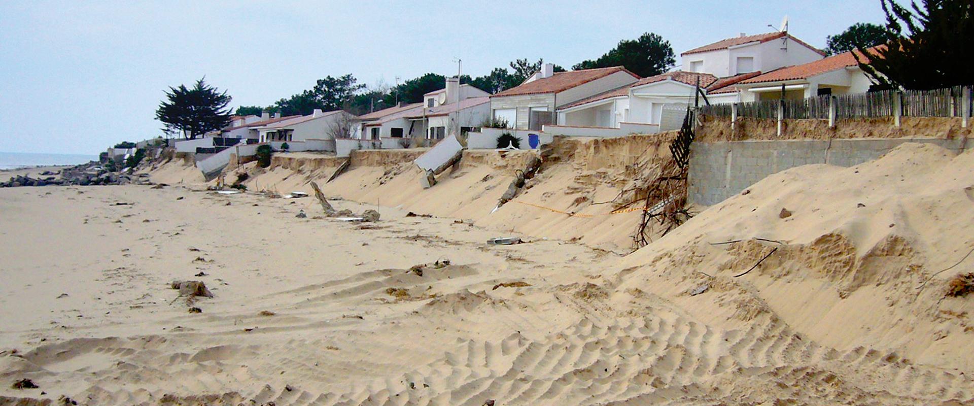Erosion de la dune à la Tranche-sur-Mer, Vendée