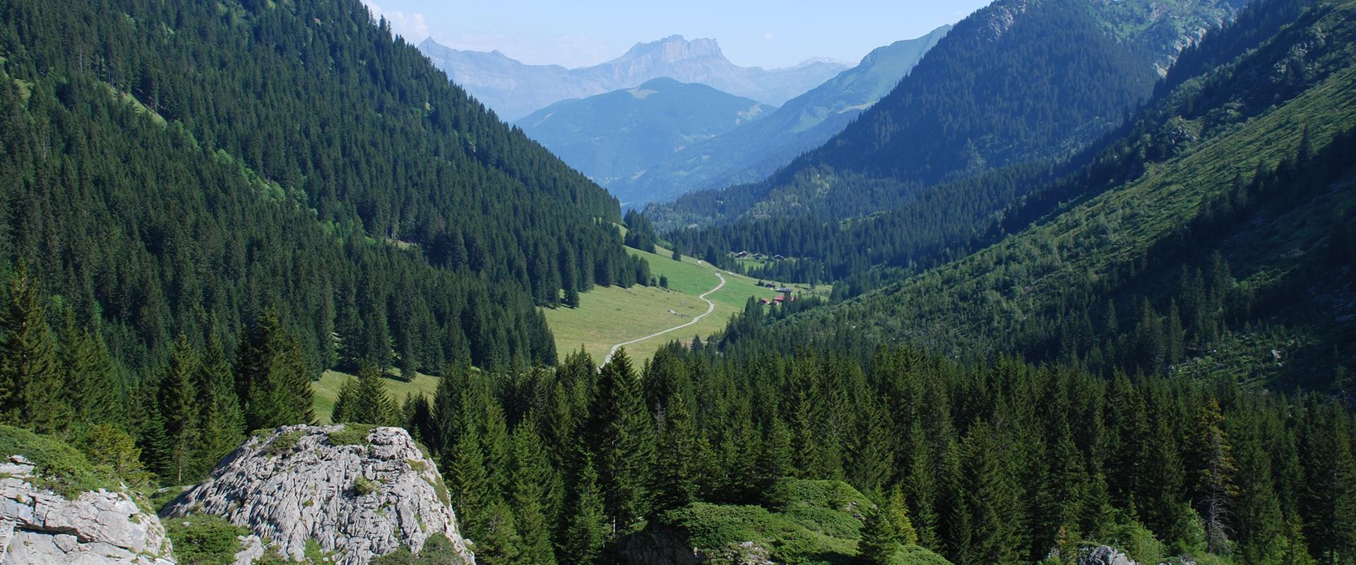 The upper part of Val Montjoie, Haute-Savoie