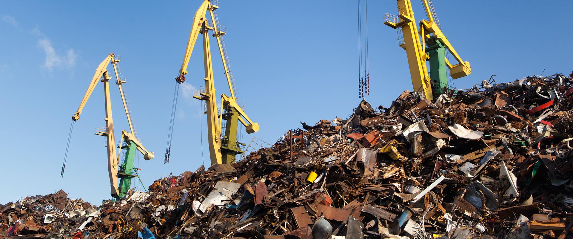 Cranes in a metal dump, Germany