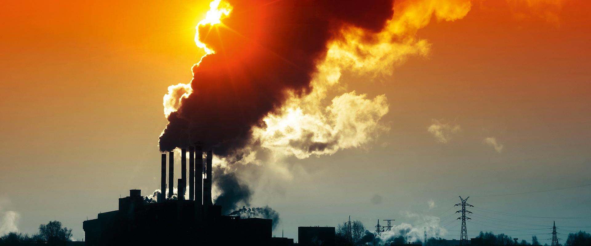 Greenhouse gas emissions from an industrial plant