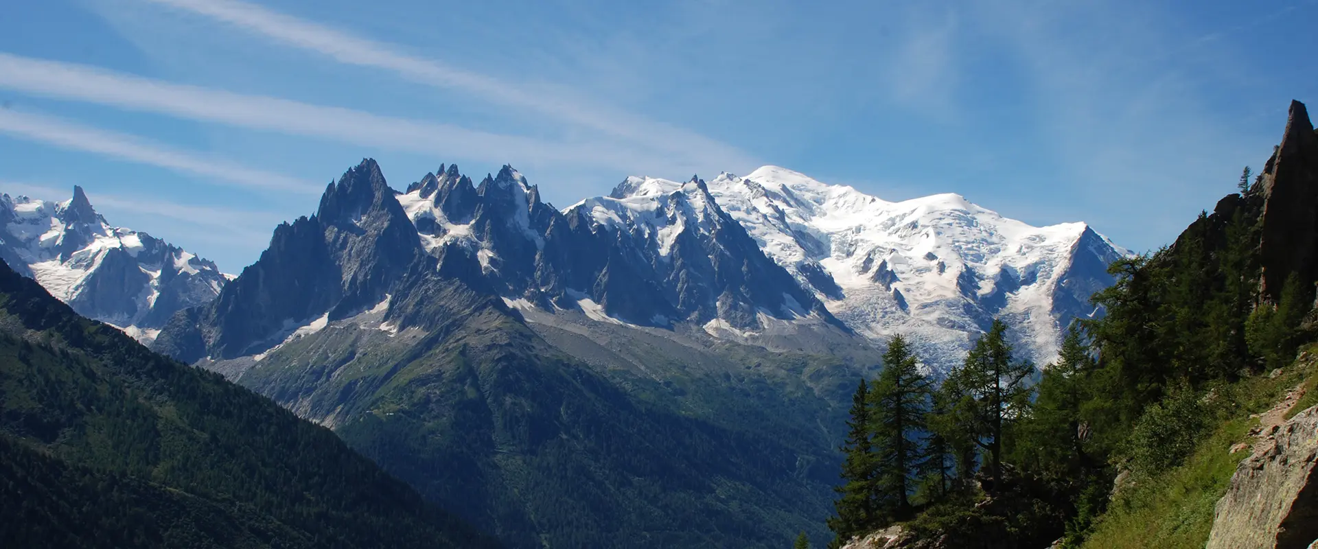 Les aiguilles de Chamonix et le Mont-Blanc, Haute-Savoie