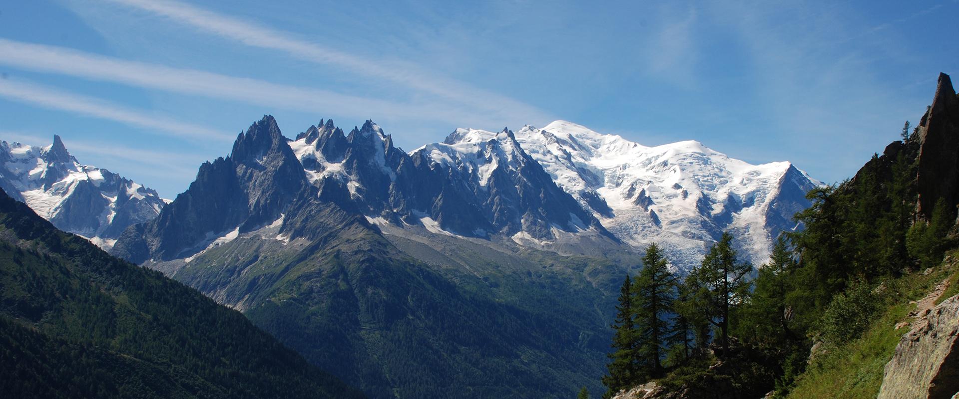The needles of Chamonix and Mont-Blanc, Haute-Savoie