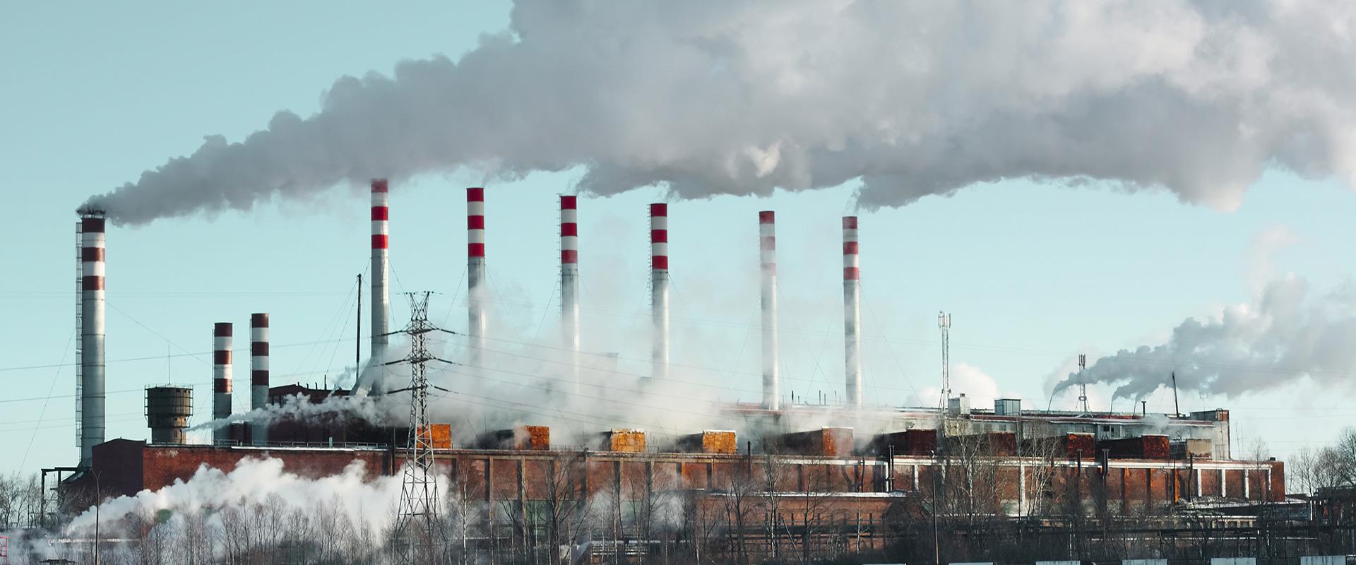 Chimneys of a coal-fired power plant, Georgia
