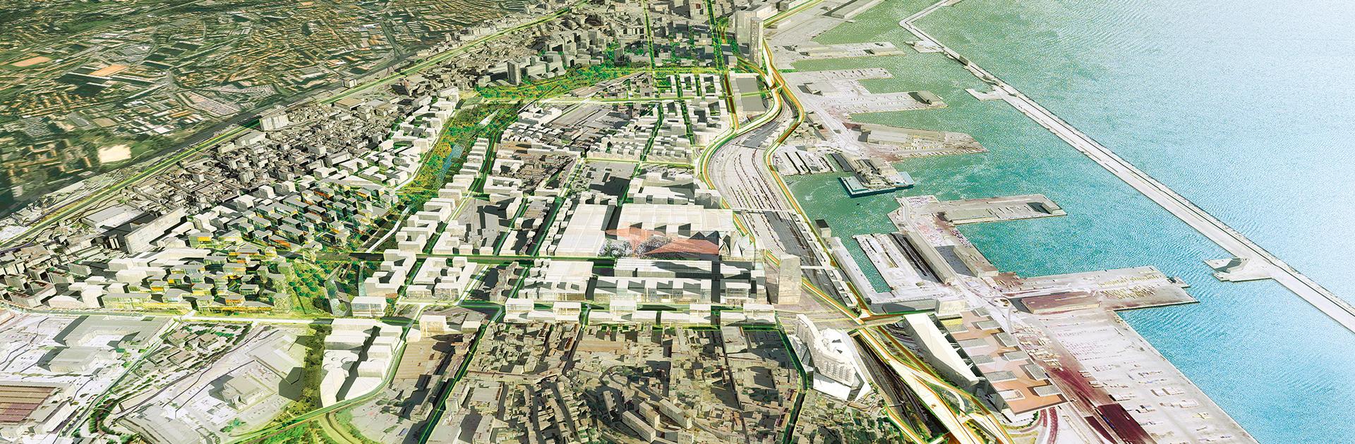 Zone Euroméditerranée II, opération de rénovation urbaine menée avec le BRGM près du Vieux-Port de Marseille