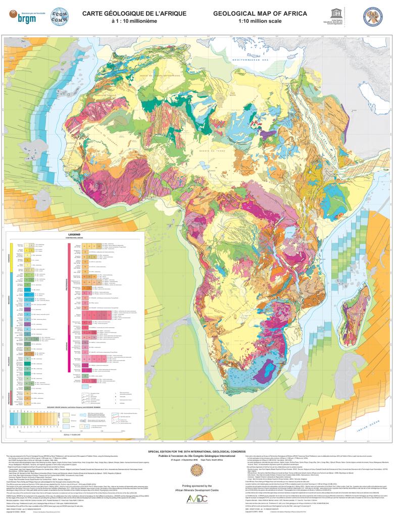  Nouvelle carte géologique de l’Afrique 