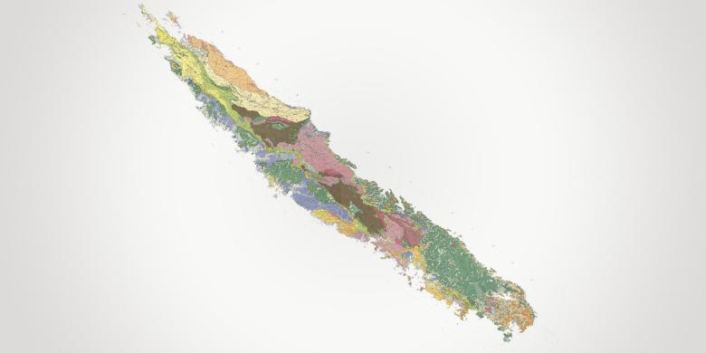 Geological map of New Caledonia 