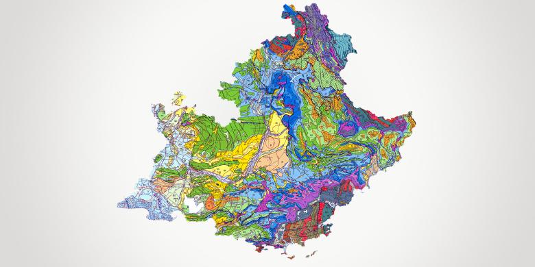 Geological map of Provence-Alpes-Côte d’Azur 