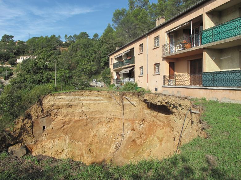 Land collapse in Luc-en-Provence on 8 October 2014 