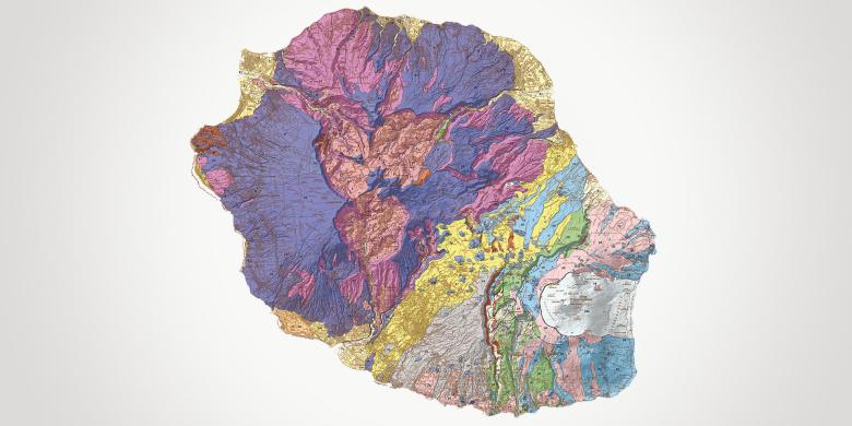 Geological map of La Réunion
