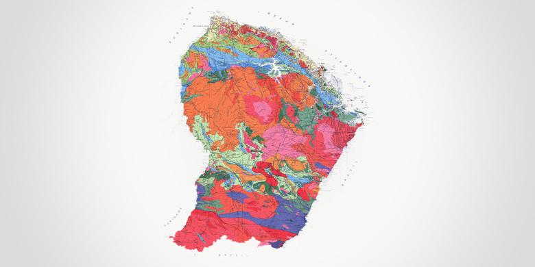 Carte géologique de Guyane 