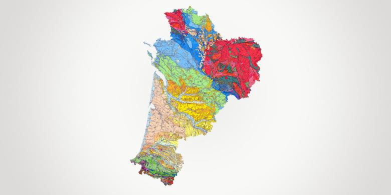 Carte géologique de Nouvelle-Aquitaine