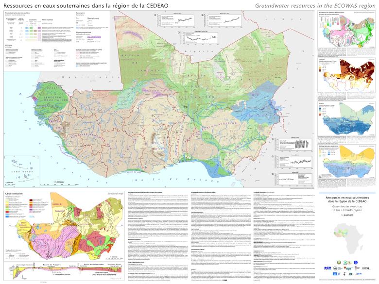 Carte hydrogéologique de l'Afrique de l'Ouest