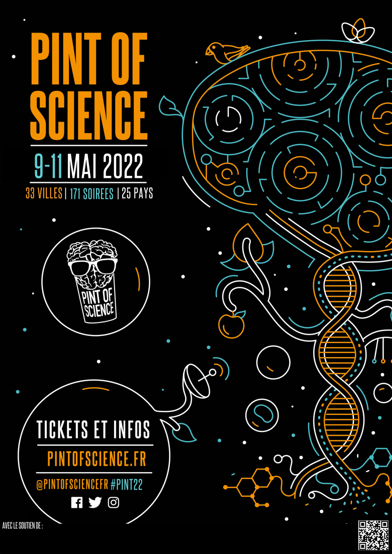Poster for the Pint of Science Festival 2022.
