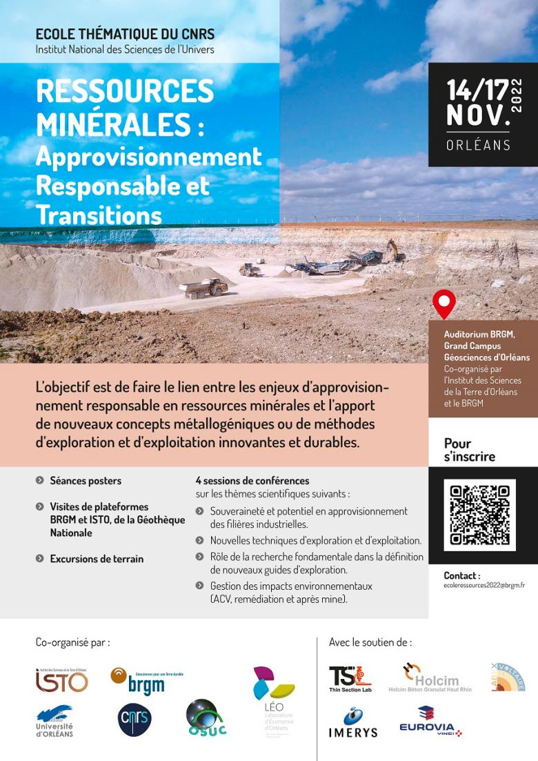 Poster of the Mineral Resources 2022 workshop