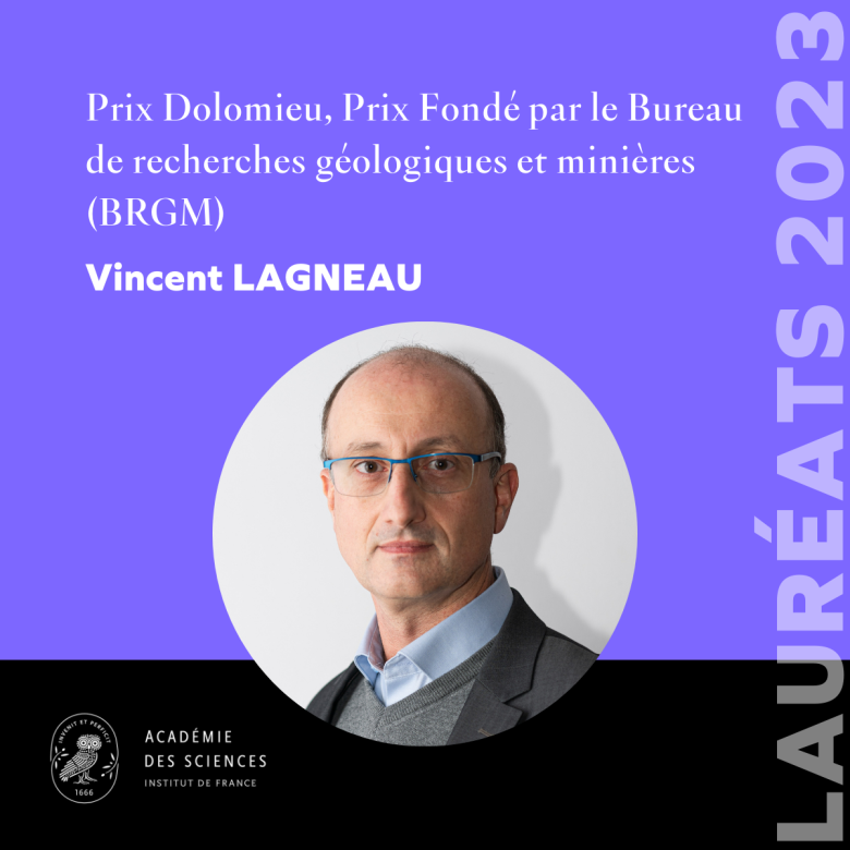 Vincent Lagneau, lecturer at Mines Paris-PSL and Head of the Geosciences Centre, wins the 2023 Dolomieu Prize.